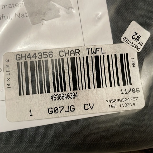 Garnet Hill 44356 Charcoal Twin Flat Sheet - Picture 3 of 6